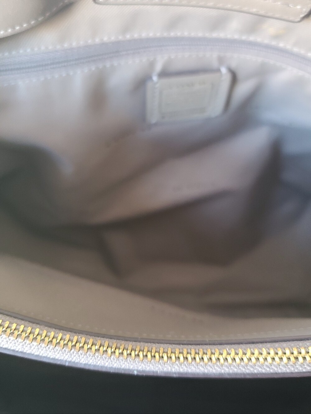 Coach Taupe Pebbled Leather Swagger Carryall Shoulder Bag #F36488 - Picture 9 of 12